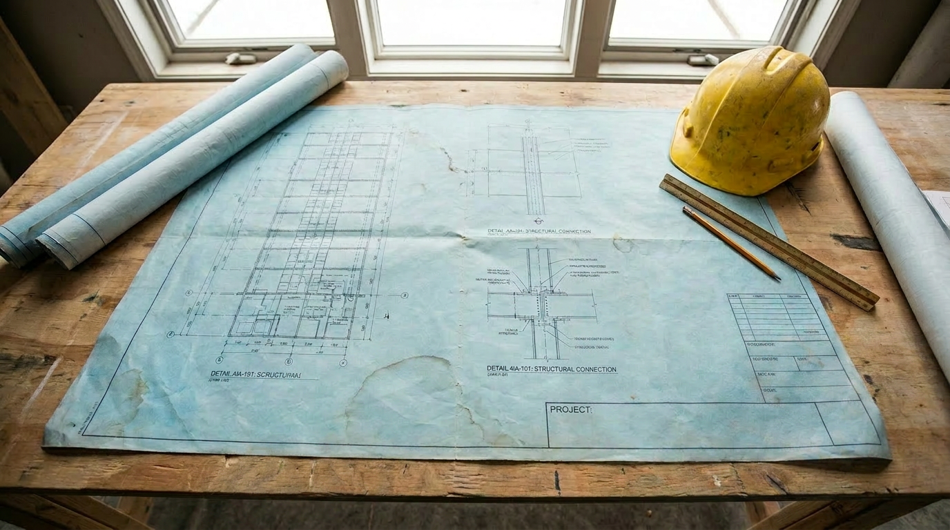 Desconstructions project managers reviewing plans on site